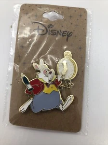 Disney Alicia en el País de las Maravillas Conejo Blanco con Reloj Giratorio Pin Esmalte - LICENCIADO - Imagen 1 de 8