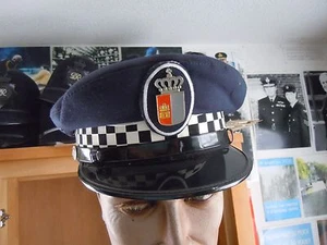 SPANIEN POLIZEI KAPPE GR 56/57 SEHR SCHÖNE KAPPE SUPER & KAUM GETRAGEN - Bild 1 von 5
