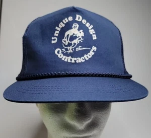 Unique Design Contractors Rope Snapback Trucker Mesh Hat Cap Yupoong - Picture 1 of 9