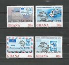 GHANA , 1974 , UPU , PILATELIC EXPO , SET OF 4 STAMPS , PERF , VLH