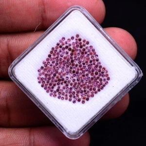 200 Pcs Natural Rhodolite Garnet 1.25mm Diamond Cut Loose Gemstones Wholesale - Picture 1 of 5