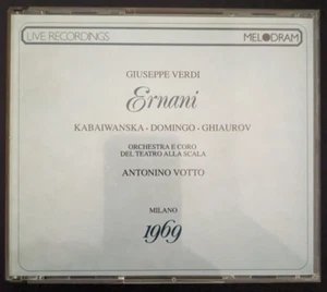Verdi ERNANI Votto/Domingo Kabaivanska Ghiaurov Milano 1969 2CD Melodram A+++ - Foto 1 di 2