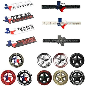 1Pc Texas Edition Lone Star Emblem Sticker Decal Car Truck Van Fit All 16 Option - Picture 1 of 110