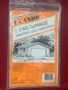 2 Car Garage Plans With Materials List Design P-2019 Blueprints UCANDO NPS - Picture 1 of 6