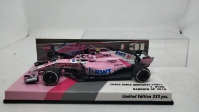 MINICHAMPS FORCE INDIA MERCEDES VJM11 E. OCON BAHRAIN GP 2018 333 PZ. SCALA 1:43 - Immagine 1 di 3