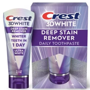 Crest 3D White Deep Stain Remover Daily Toothpaste Ultra White - 2.1oz - Picture 1 of 11