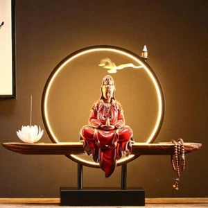 LED Meditating Buddha Incense Burner with 48 Free Cones - Picture 1 of 12