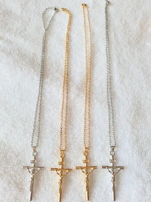 Joblot 40 шт. 2 цвета распятие крест металлические ожерелья - новый оптом - Изображение 1 из 4