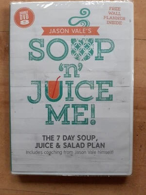 Jason Vale's Soup 'n' Juice Me! Free Wall Planner Inside (New/Sealed 2xDVD 2014) - Image 1 of 2