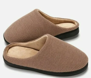 Women Slip On Memory Foam Clog Slippers French Terry Lining House brown small - Picture 1 of 11