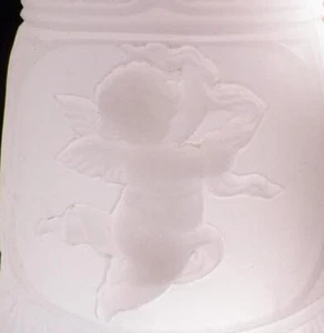 Art Deco Lamp Shade Dancing Cherubs White Satin Glass Table Stand Ceiling #58 - Picture 1 of 8