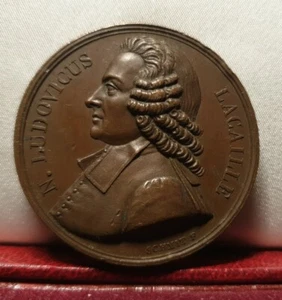 1824 Lacaille Astronomer 1713 1762 41mm medalla histórica famosa serie francesa - Imagen 1 de 2