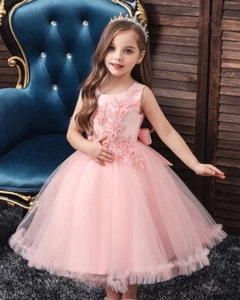 Flower Girls Kids Princess Tutu Dress Birthday Prom Formal Ball Gown Children - Picture 1 of 57