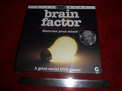 RARE BOXED BRAIN FACTOR HOSTED BY DESMOND LYNAM DVD MIND GAME 2008 by GINGER FOX - Image 1 of 4