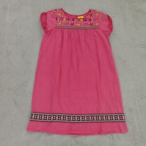 Roberta Roller Rabbit Dress Girls 10 Pink Embroidered