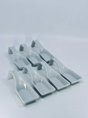 Juego de 7 cucharas de cata del mercado mundial para chefs cucharas blancas de cerámica Foto 1 de 4