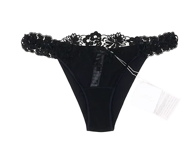 Calzoncillo brasileño bordado floral negro La Perla L18314 talla IT 3 Foto 1 de 4
