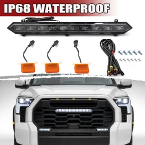 Set For Toyota Tundra For PRO 2022-2023 GRILLE LIGHTS LED BAR & 3 Amber Kit - - Picture 1 of 10