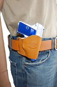 NEW Barsony Tan Leather OWB Yaqui Holster Raven, Jennings Mini-Pocket 22 25 380 - Picture 1 of 9