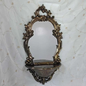 VINTAGE 1970 SYROCO Dart HOMCO 2327 HOLLYWOOD REGENCY Bronze/Goldish WALL MIRROR - Picture 1 of 9
