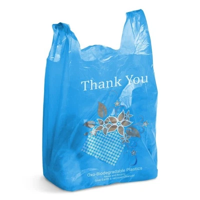 T-Shirt Thank You Plastic Grocery Store Shopping Carry Out Bag 1000ct 8x4x15 - Image 1 of 4