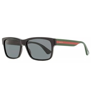 Gucci GG0003SN 006 Polarized Sunglasses Red/Green/Black 52mm Lens Made in Italy - Image 1 of 2