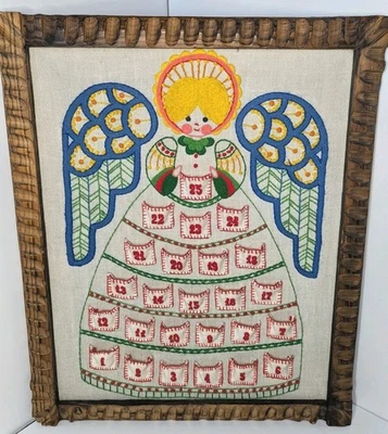 Calendario de Adviento Ángel Bernat de Colección “Buenas Nuevas” Punta de Aguja Enmarcado Navidad Foto 1 de 4