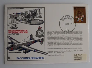 Singapore 1972 RAF Changi Disbandment No. 205 (M.R.) Squadron 1971 Newquay Cover - Picture 1 of 2