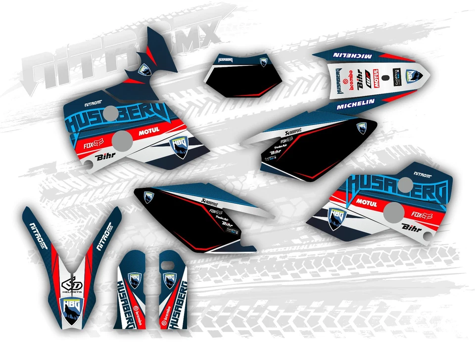 Graphics Kit fits Husaberg FE 400 450 501 550 650 2001 2002 2003 2004 2005 Decal — 第 1/1 张图片