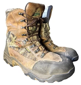 ROCKY 800g Thinsulate Leather GORE TEX Waterproof Hunting Boots Men's Size 13 W - Picture 1 of 9