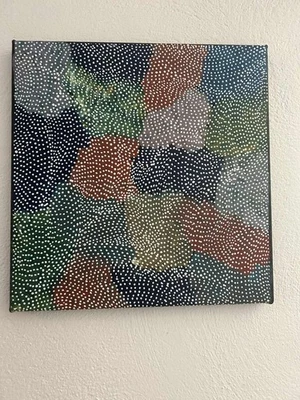 Arte aborigen Mary Rumble Petyarre certificado de autenticidad inc. Foto 1 de 2