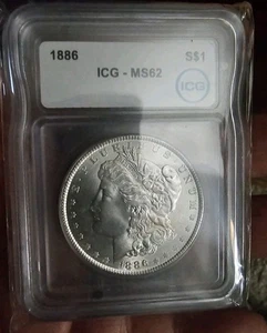 Dólar de plata Morgan 1886-P ICG MS62  - Imagen 1 de 4