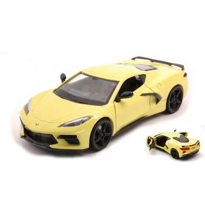CORVETTE STINGRAY 2020 YELLOW 1:24 Motormax Auto Stradali Modellino Nuovo - Immagine 1 di 3