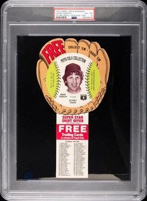 1977 PEPSI-COLA BB STARS DISCS WITH GLOVE TAB MARK FIDRYCH PSA 6 - Image 1 of 2