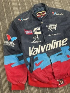 Mark Martin Jacket Mens 2XL Blue Vtg NASCAR Valvoline Roush Racing Jeff Hamilton - Picture 1 of 16