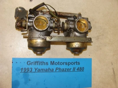 1993 YAMAHA PHAZER 2 II PZ480 oem original MIKUNI carbs carburetors rack - Image 1 of 4