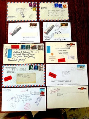 Spain 1990s  Superb 10 Commercial Covers to USA;4 Registered, 6 Express/Urgent - Image 1 of 2