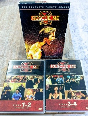 Rescue Me The Complete Fourth 4TH Season 4 (DVD, 2008, 4-Disc Set) Region 1 - Image 1 of 3