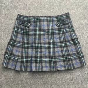 Gap Mini Skirt Womens 8 Plaid Pleated Schoolgirl Lined Y2K Retro Academia Wool - Picture 1 of 11