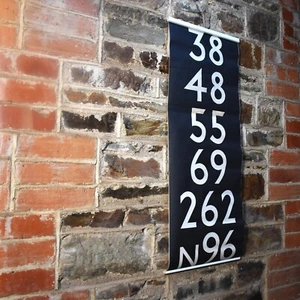 Vintage Original 1969 Numbers Linen Backed Hanging Route Master Bus Blind Poster - Picture 1 of 10