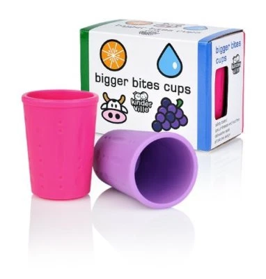  Tazas Kinderville Bigger Bites (Juego de 2, Rosa/Púrpura)  Foto 1 de 2