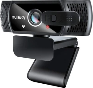 Nulaxy C900 Webcam mit Mikrofon, FHD 1080P Webcam mit Abdeckung, USB Webcam NEU - Bild 1 von 6