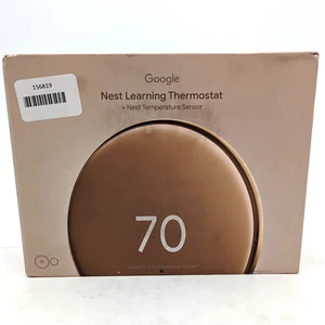 Google Nest Learning Thermostat 4th Gen Nest Temperature Sensor Polished Gold - Picture 1 of 6