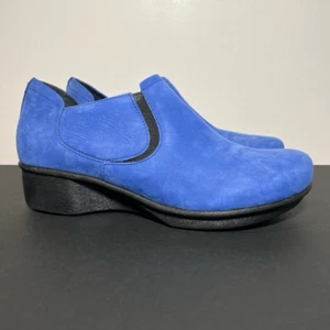 Womens DANSKO Lynn Blue Nubuck Leather Slip On Shoes / Size 7.5-8 / EU 38 - Picture 1 of 8
