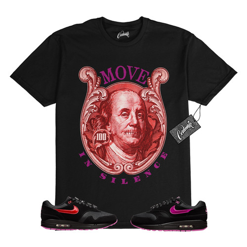 T shirt Air Max 1 PRM San Valentino nera rosa giocosa abbinata BENMIS