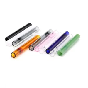 5pcs Thick Glass Tobacco Glass Pipes Reusable One Hitter Smoking Tube Pipe 100MM - Picture 1 of 17