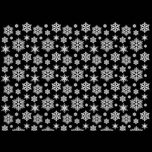Snowflakes 1 pc 5 x 7 Inch White Fused Glass Decals - Picture 1 of 3