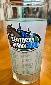 Kentucky Derby 2000 126th Mint Julep Beverage Glass Winner Was Fusaichi Pegasus - Picture 1 of 5