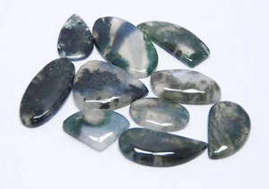 LOTTO 10 PEZZI 92,30 CTS AGATA MUSCHIO NATURALE MIX CABOCHON GIOIELLI PIETRE PREZIOSE LO-139 - Foto 1 di 13