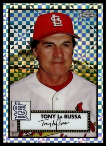 2021 Topps cromo platino aniversario Tony La Russa X-Fractor #649 - Imagen 1 de 2